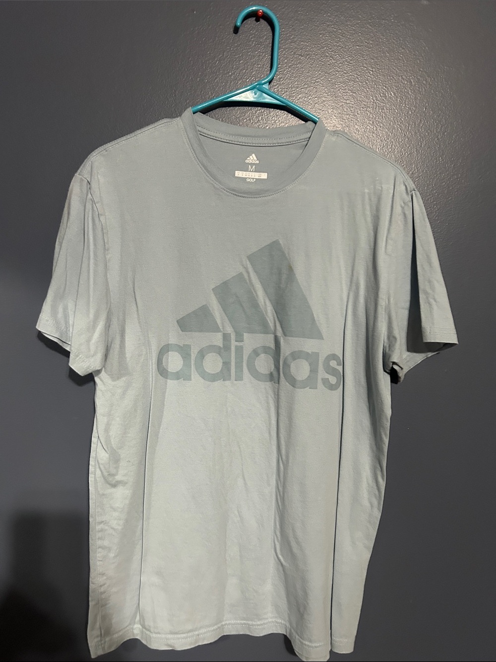 adidas Light Gray Short Sleeve Logo Tee